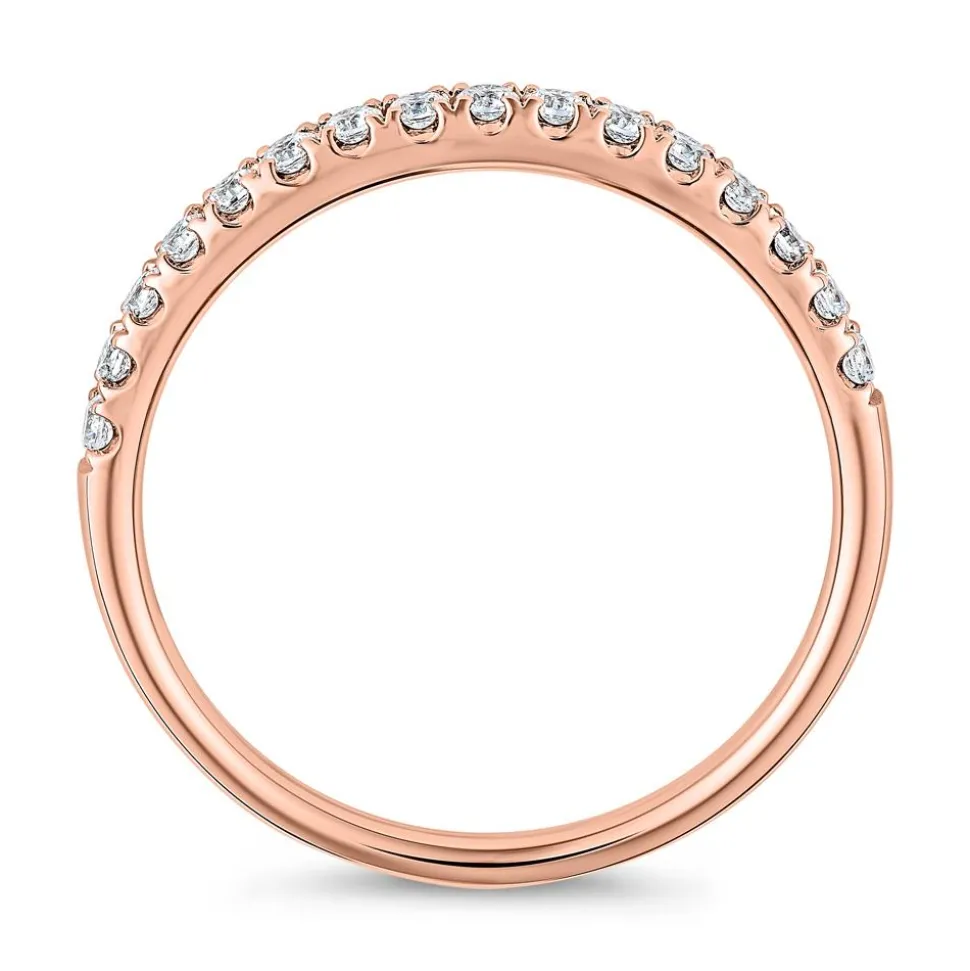 Half-Eternityring aus Roségold mit lab grown Brillanten BDR0115LG-RSL