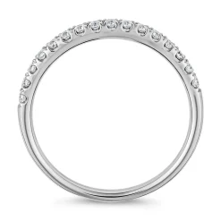 Half-Eternityring, lab grown Diamanten, Weißgold Platin BDR0115LG-WSL