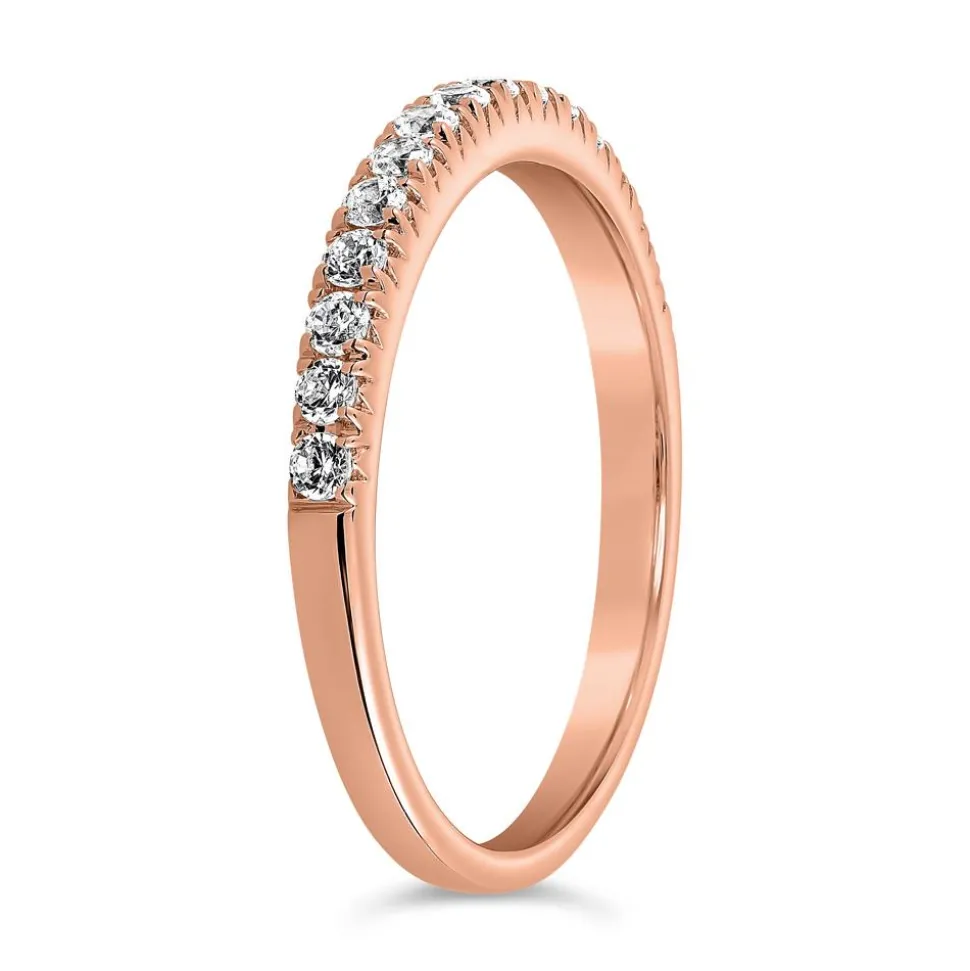 Half-Eternityring mit lab grown Brillanten aus Roségold BDR0063LG-RSL