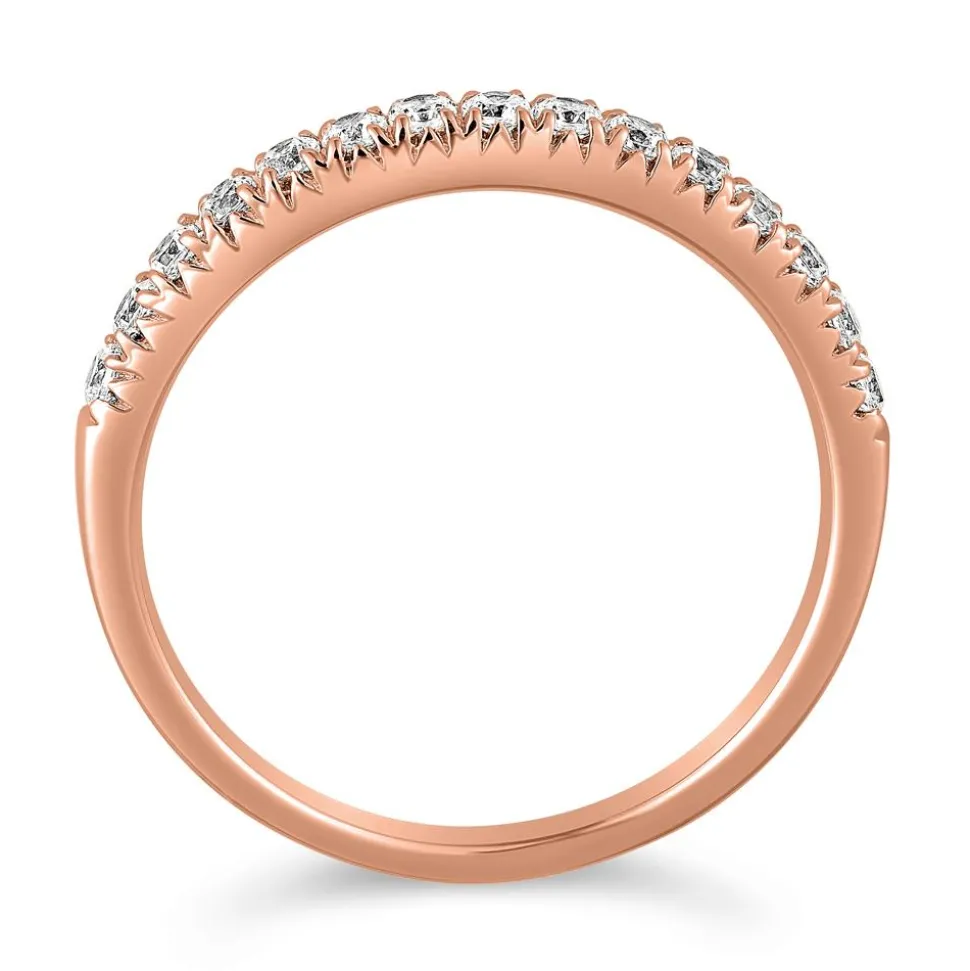 Half-Eternityring mit lab grown Brillanten aus Roségold BDR0063LG-RSL