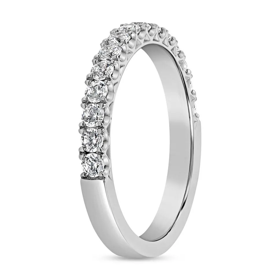 Half-Eternityring Platin Weißgold, lab grown Diamanten BDR0075LG-WSL