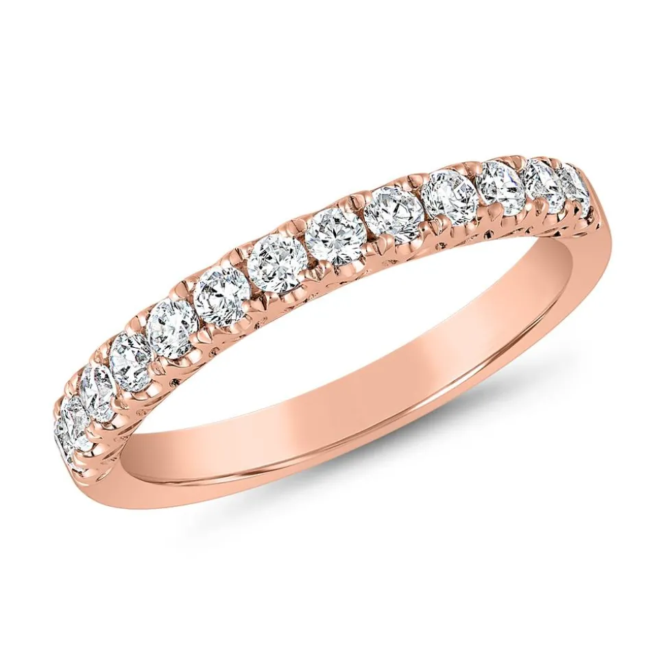 Half-Memoire Ring aus Roségold mit lab grown Diamanten BDR0080LG-RSL