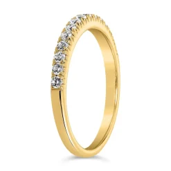 Half-Memoire Ring mit lab grown Diamanten aus Gelbgold BDR0063LG-GSL