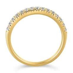 Half-Memoire Ring mit lab grown Diamanten aus Gelbgold BDR0063LG-GSL