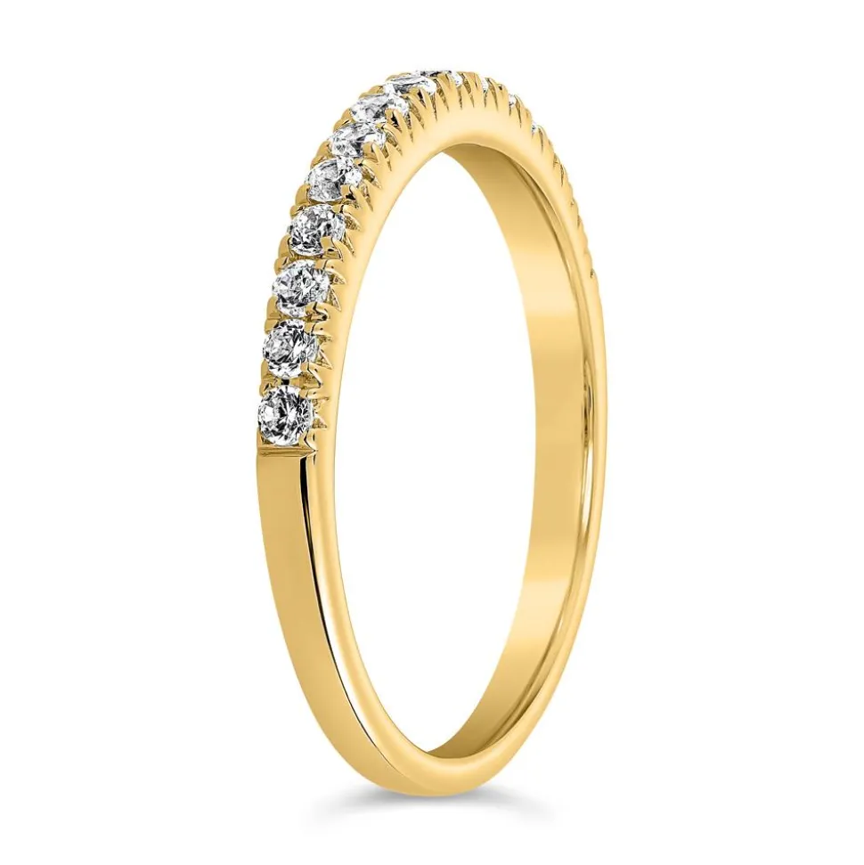 Half-Memoire Ring mit lab grown Diamanten aus Gelbgold BDR0063LG-GSL