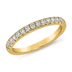 Half-Memoirering aus Gelbgold mit lab grown Diamanten BDR0068LG-GSL