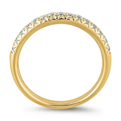 Half-Memoirering aus Gelbgold mit lab grown Diamanten BDR0068LG-GSL