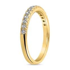 Half-Memoirering aus Gelbgold mit lab grown Diamanten BDR0068LG-GSL