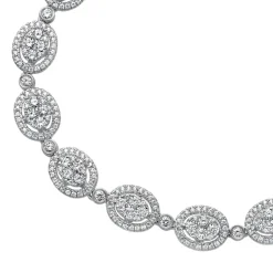 Halo Armband mit lab grown Diamanten, Weißgold, Platin BDB0021LG-WSL