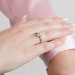 Halo Goldring mit lab grown Brillanten BDR0034LG-GSL