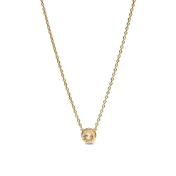 Halo-Kette für Damen mit Zirkonia, vergoldet, Timeless 363548C01