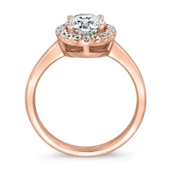Halo-Ring mit lab grown Diamanten aus Roségold BDR0021LG-RSL