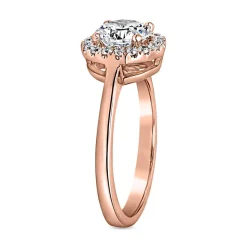 Halo-Ring mit lab grown Diamanten aus Roségold BDR0021LG-RSL