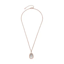 Halskette Amisa mit Clip Anhänger aus Edelstahl, rosé 019639