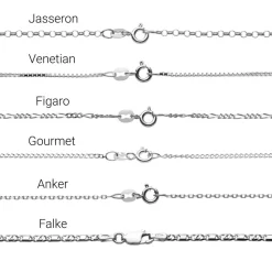 Halskette aus 925er Silber mit Name wählbar NN0089-AgSL