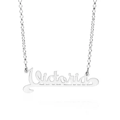 Halskette aus 925er Silber mit Name wählbar NN0087-AgSL