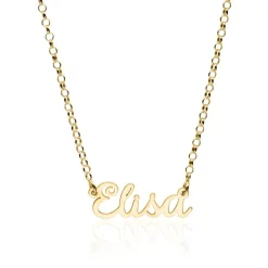 Halskette aus 925er Silber vergoldet Name wählbar NN0074-AgGSL
