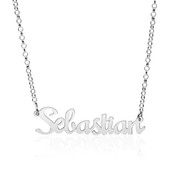 Halskette aus 925er Sterlingsilber Name wählbar NN0076-AgSL