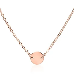 Halskette aus rosévergoldetem Sterlingsilber gravierbar LSN0023SL