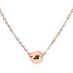 Halskette aus rosévergoldetem Sterlingsilber gravierbar LSN0023SL