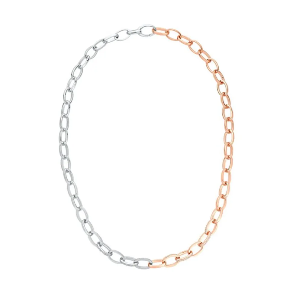 Halskette für Damen aus Sterlingsilber, bicolor 2029348