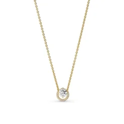 Halskette für Damen mit Zirkonia, IP Gold 361174C01-45