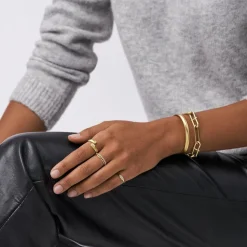 Harlow Ring für Damen aus Edelstahl, vergoldet JF04536710