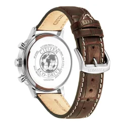 Herren Chronograph mit Eco Drive aus Edelstahl, Leder CA7061-26X