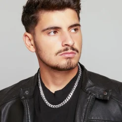 Herren Cuban Panzerkette OVA aus Sterlingsilber, 10 mm PK0100-OVA