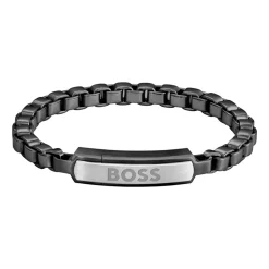 Herren Gravurarmband Devon aus Edelstahl, IP Black 1580598M