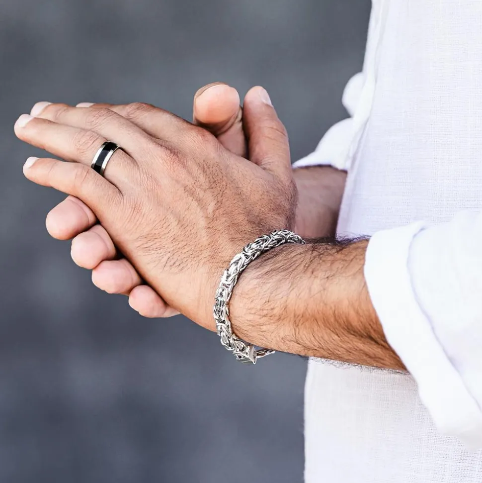 Herren Königsarmband aus 925er Silber, 7,0 mm KA0070-RH