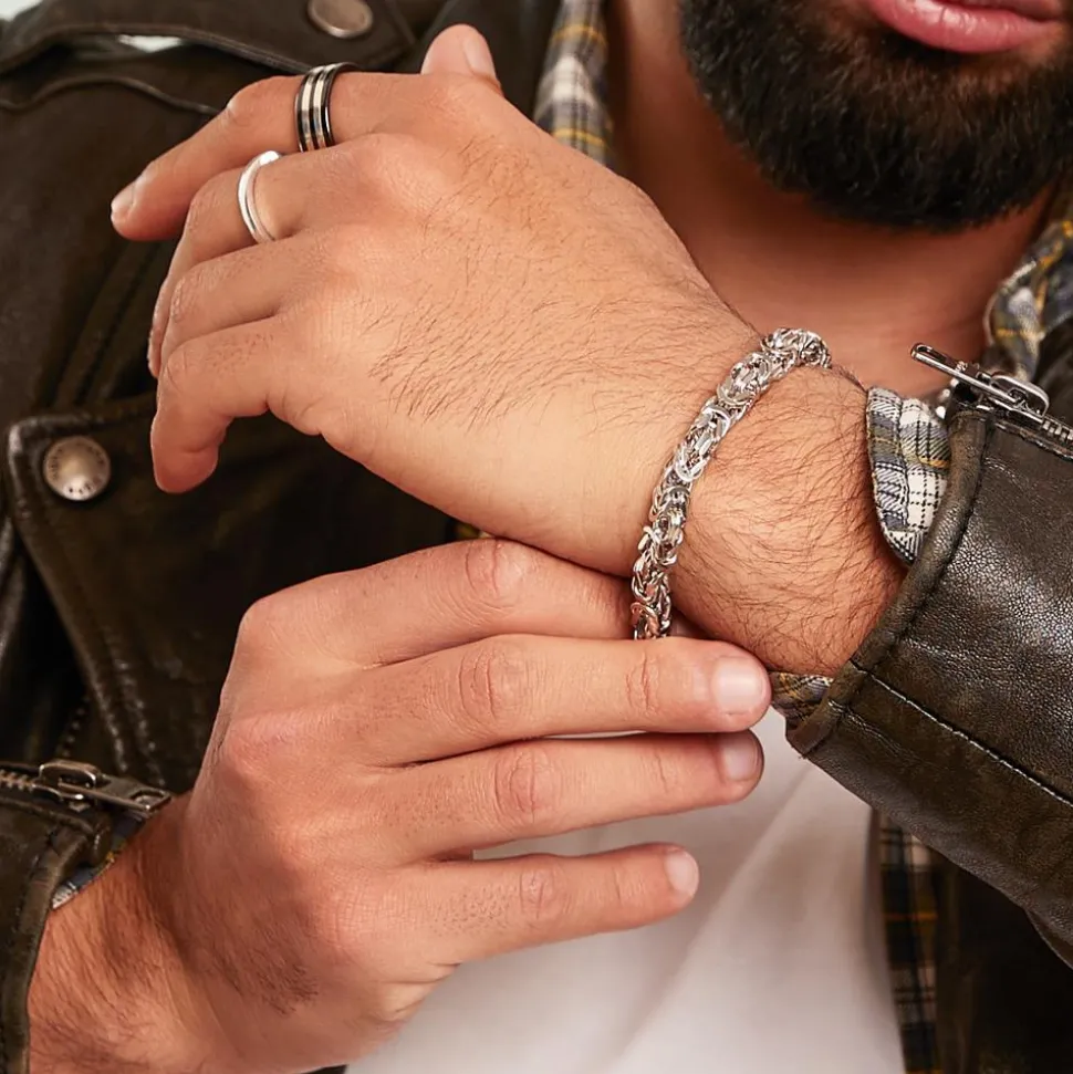 Herren Königsarmband aus 925er Silber, 7,0 mm KA0070-RH