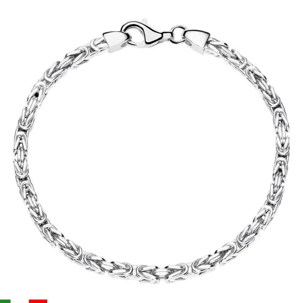 Herren Königsarmband aus Sterlingsilber, 3,0 mm KA0030-RH