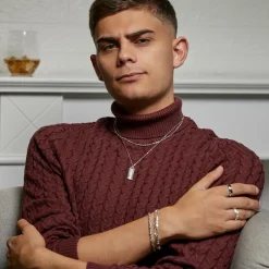 Herren Königsarmband aus Sterlingsilber, 3,0 mm KA0030-RH