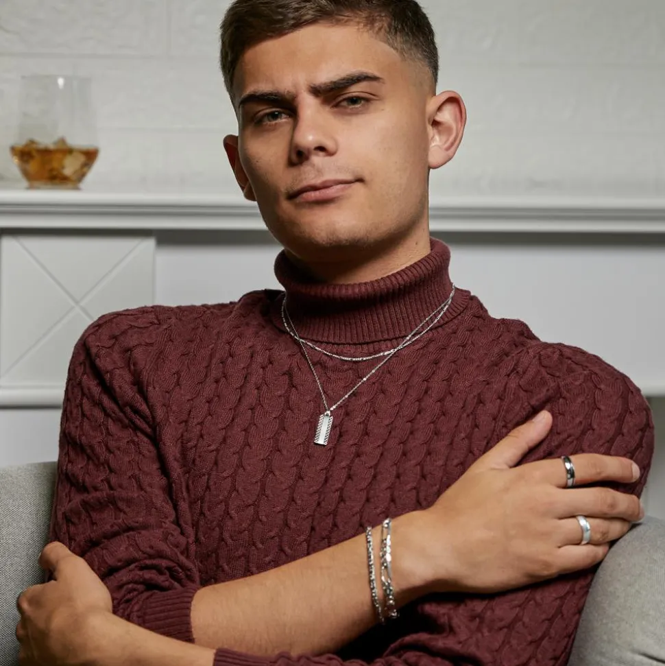 Herren Königsarmband aus Sterlingsilber, 3,0 mm KA0030-RH