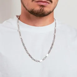 Herren Plattenkette aus 925er Sterlingsilber PLN0060-RH