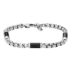 Herrenarmband aus Edelstahl All Stacked Up mit Achat JF04604040