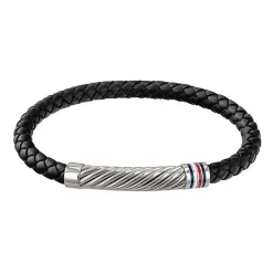 Herrenarmband Casual Core aus Leder, schwarz 2790080