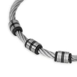 Herrenarmband Edelstahl schwarz B5202