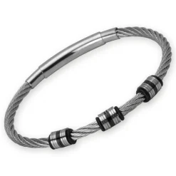 Herrenarmband Edelstahl schwarz B5202