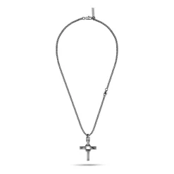 Herrenkette Crossed out aus Edelstahl mit Kreuz PEAGN2211312