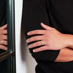 Herrenring aus teilvergoldetem 925er Silber R8592SL