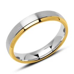 Herrenring aus teilvergoldetem Sterlingsilber R8588SL