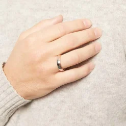 Herrenring bicolor 925 Silber rosé gravierbar R8579SL