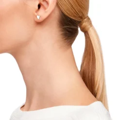 Herz Ohrstecker für Damen aus 925er Silber mit Zirkonia 2035757