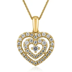 Herzanhänger mit lab grown Diamanten aus Gelbgold BDP0041LG-GSL