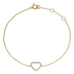 Herzarmband für Damen aus 585er Gold mit Brillanten BDB0013-14KG