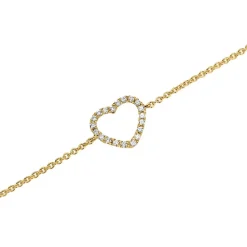 Herzarmband für Damen aus 585er Gold mit Brillanten BDB0013-14KG