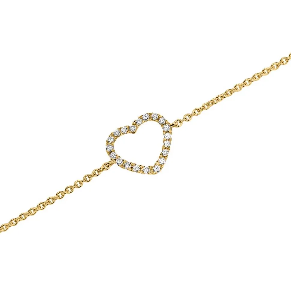 Herzarmband für Damen aus 585er Gold mit Brillanten BDB0013-14KG