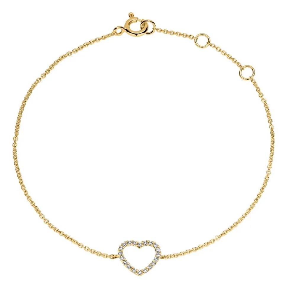 Herzarmband für Damen aus 585er Gold mit Brillanten BDB0013-14KG